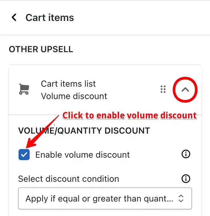Enable volume discount