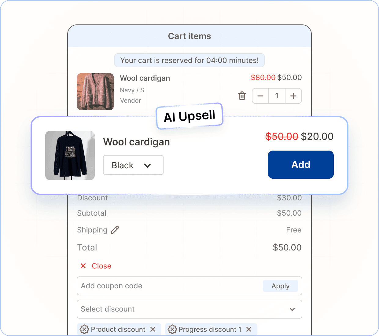 AI Upsell Suggestions Widget