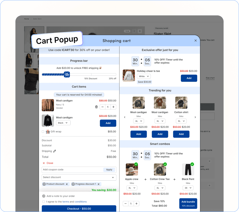 Cart Popup