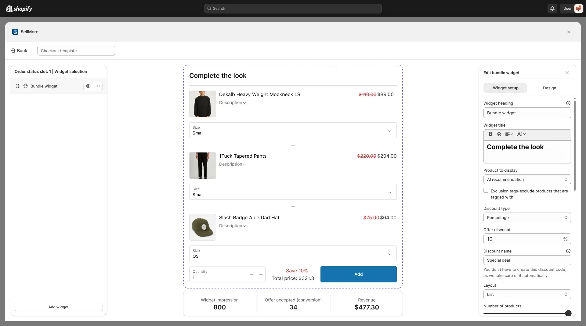 Bundle show analytics