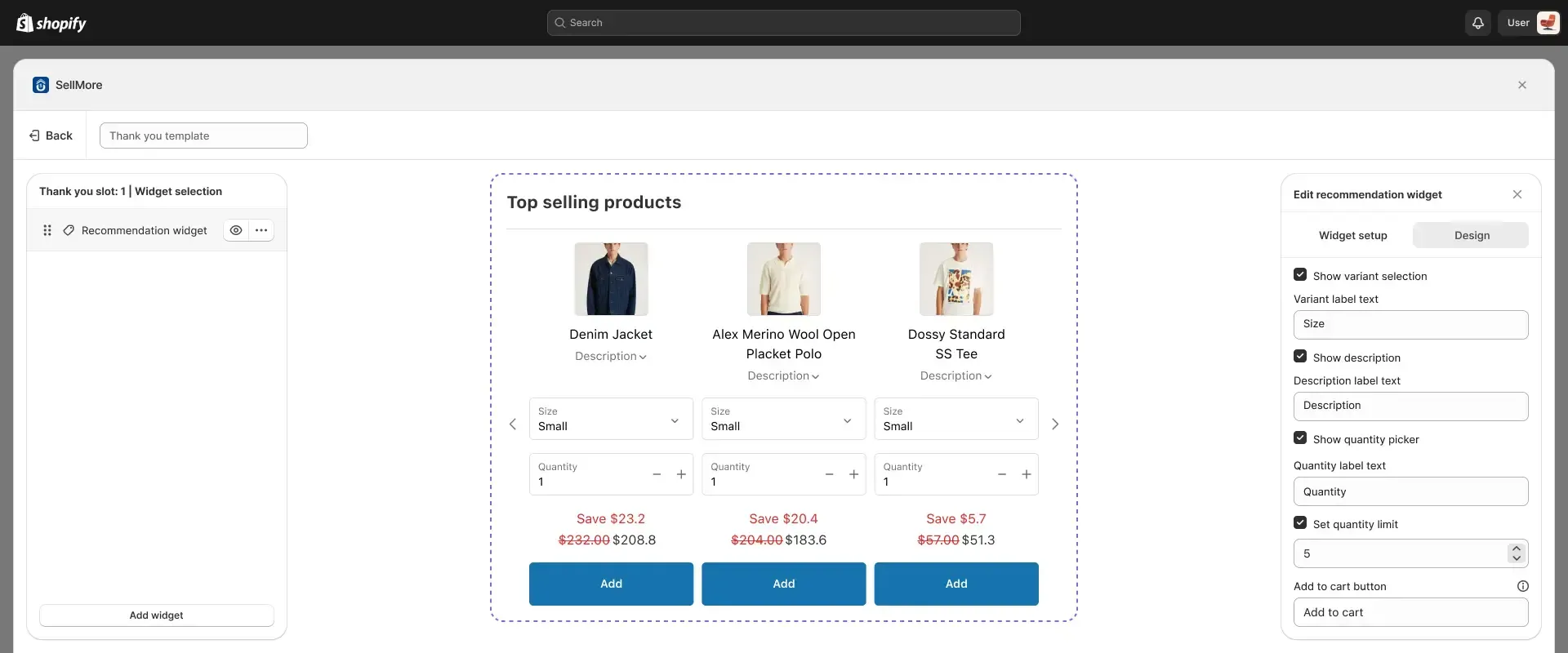 Recommendation design