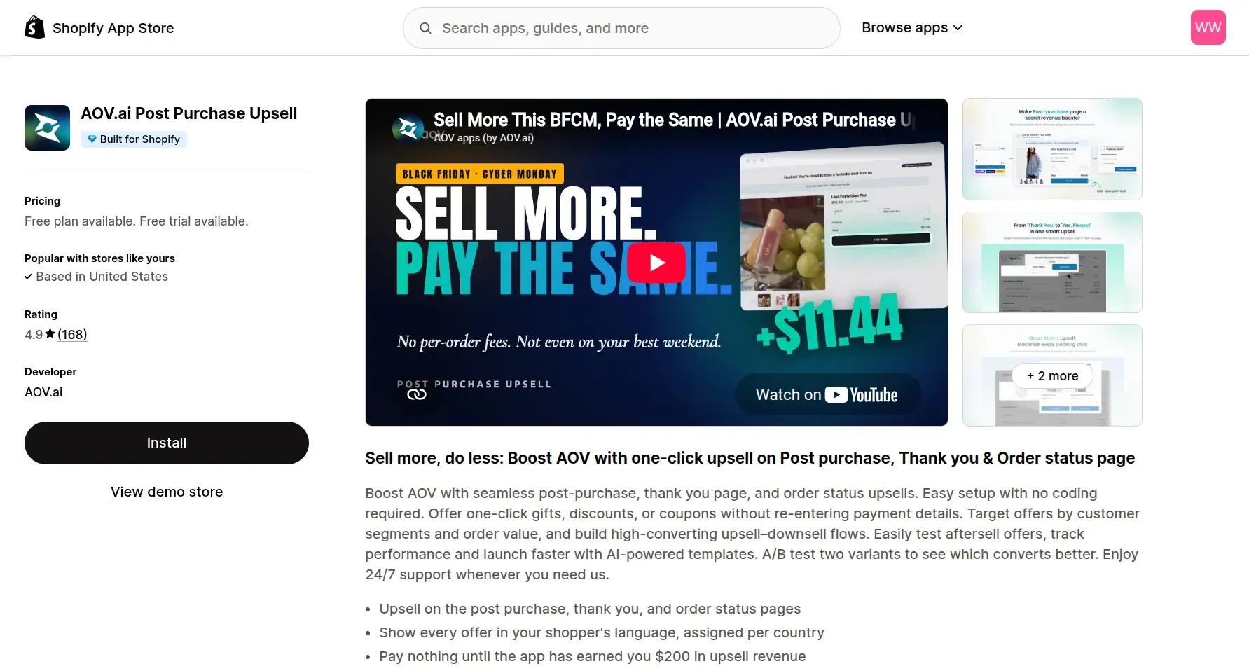 aov ai post purchase upsell.webp