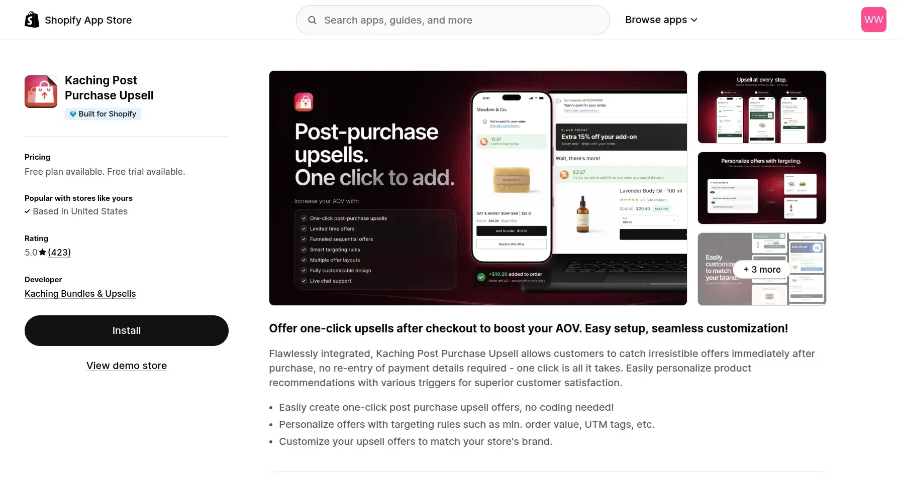 kaching post purchase upsell.webp